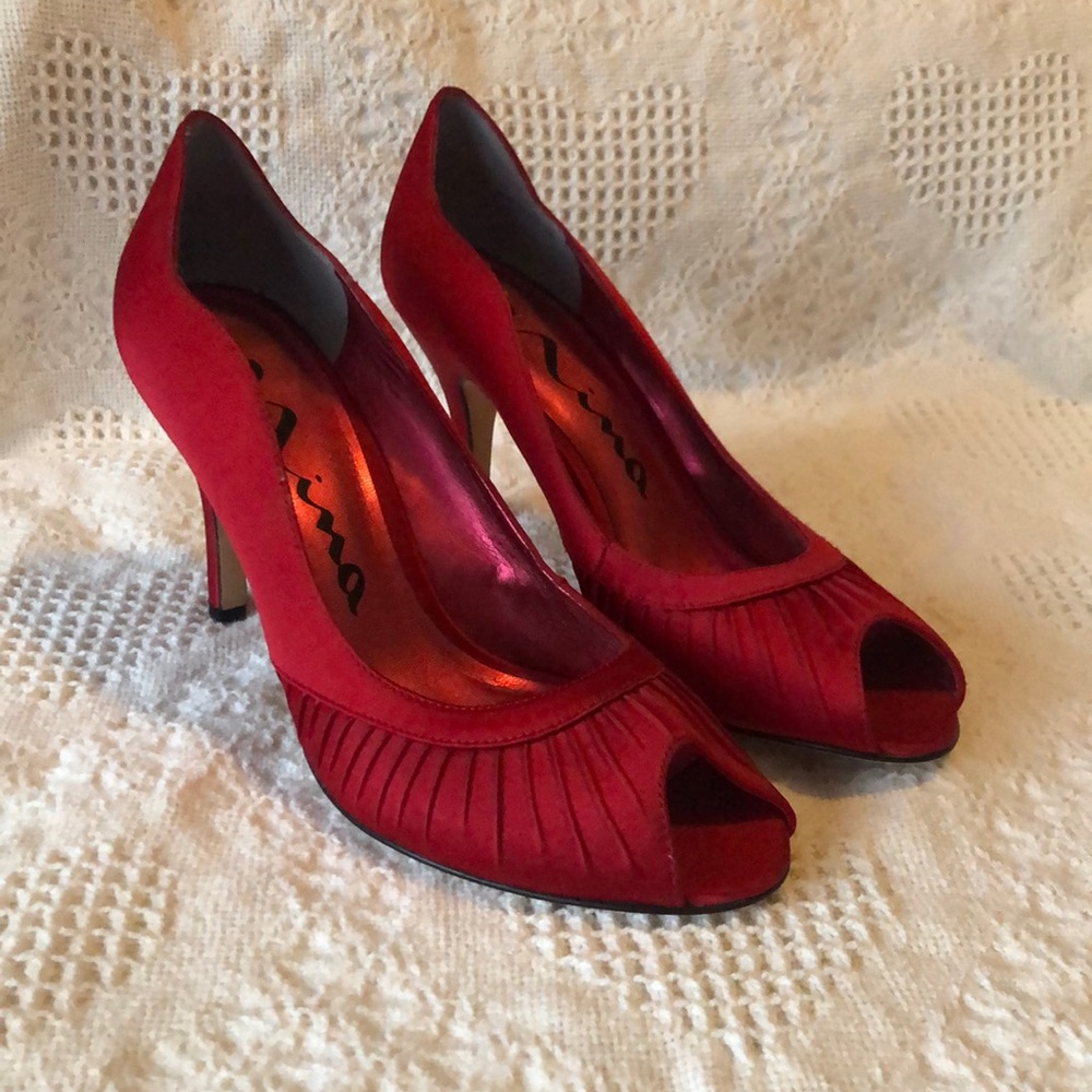 Nina Peep Toe Heels